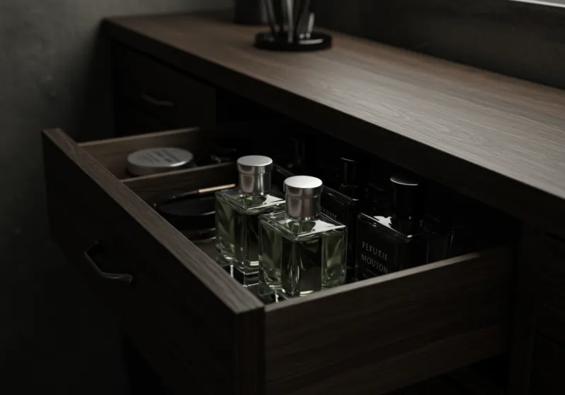 Cologne stored away from light and heat