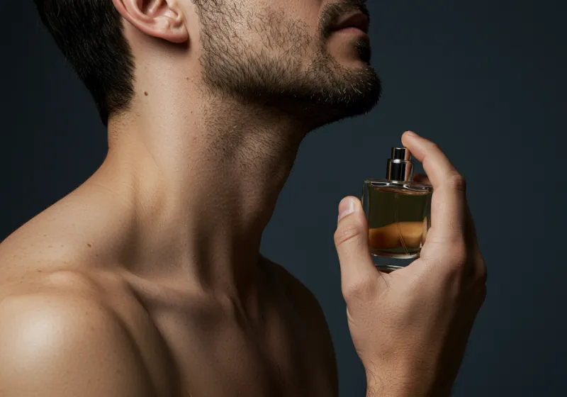 Step-by-step photos: spray technique with bottle 3–6 inches from skin